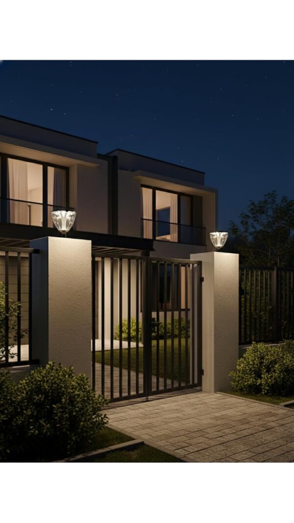 Epyz Solar Gate Pillar Light Outdoor Waterproof Square Shape,2600mah Battery, 3 Type of Lights, Application for Fence, Garden, Wall, Outdoor [ 72LED, Multicolour ]