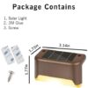 TRV Hubs (Set of 4 Pcs) Solar Stairs Light Automatic Sensor Weather Resistant Easy Installation Energy Efficient Outdoor Versatile Lamp for Home Garden Balcony