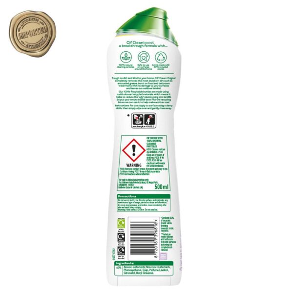 1775805152_Cif-Original-Multipurpose-Surface-Cleaner-Cream-for-Kitchen-Bathroom-Ocean-Breeze-Scent-100-Dirt-Removal-with-Natural-Cleaning-Particles-500-ml.jpg Cif Original Multipurpose Surface Cleaner Cream for Kitchen & Bathroom, Ocean Breeze Scent, 100% Dirt Removal with Natural Cleaning Particles, 500 ml