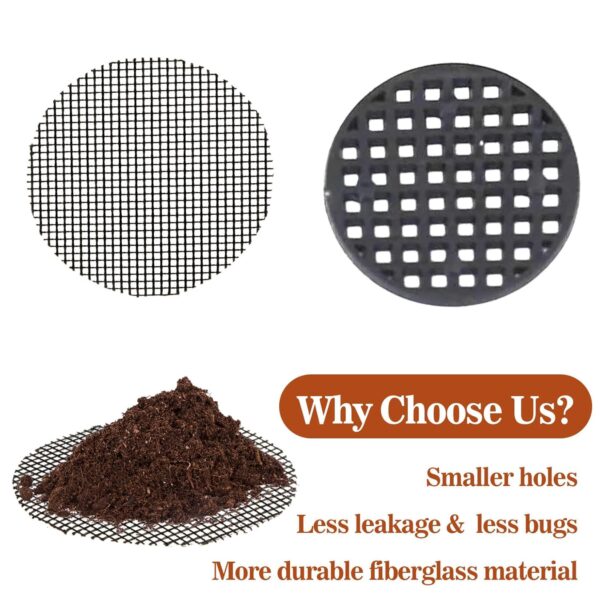 1775817768_100-Plant-Pots-Hole-Mesh-Pad-MAQIHAN-Flowerpot-Net-Mat-Terrarium-Planting-Eyes-Net-Mats-Pot-Substrate-Barrier-5cm-Mesh-Bonsai-Garden-Grid-Ceramic-Drainage-Hole-Mesh-Screen-Prevent-Soil-Leakage.jpg 100 Plant Pots Hole Mesh Pad - MAQIHAN Flowerpot Net Mat Terrarium Planting Eyes Net Mats Pot Substrate Barrier 5cm Mesh Bonsai Garden Grid Ceramic Drainage Hole Mesh Screen Prevent Soil Leakage