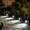 VISFLAIR Solar Rock Lights, 2 Pack Outdoor Decorative Garden Spotlights for Pathway, Walkway, Yard, Landscape, Patio (Dark Brown)