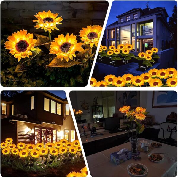 Solar Outdoor Lights Garden Decor,Upgraded 2 Pack Solar Garden Lights, Waterproof Outdoor Solar Lights Decorative for Garden, Patio, Yard-Auto ON/Off