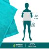 HEELIUM Bamboo Face Towel | Ultra Absorbent & Odour-Free | 3X Softer Than Cotton Towels | 30 x 30 cm - 600 GSM | Pack of 3 - Teal