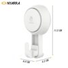 Vacuum Suction Hooks,Wall Clips For Hanging Towel,Clothes,Kitchen Utensils,Drill-Free Installation,Removable & Reusable Wall Mounted Bathroom Hanger,Pack Of_2 (Thin Hooks [Nr-0554]) - Abs,White