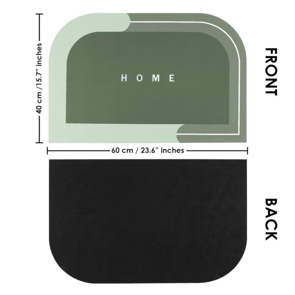 Story@Home Bathroom Mat Set of 2, Anti-Skid Nappa Leather Bathroom mats Water soak, 60x40 cm, Envy Green Solid Design, Kitchen Accessories Items for Home & Bathroom, Perfect Home Decor Items for Hall