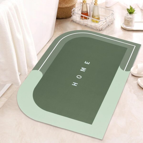 Story@Home Bathroom Mat Set of 2, Anti-Skid Nappa Leather Bathroom mats Water soak, 60x40 cm, Envy Green Solid Design, Kitchen Accessories Items for Home & Bathroom, Perfect Home Decor Items for Hall