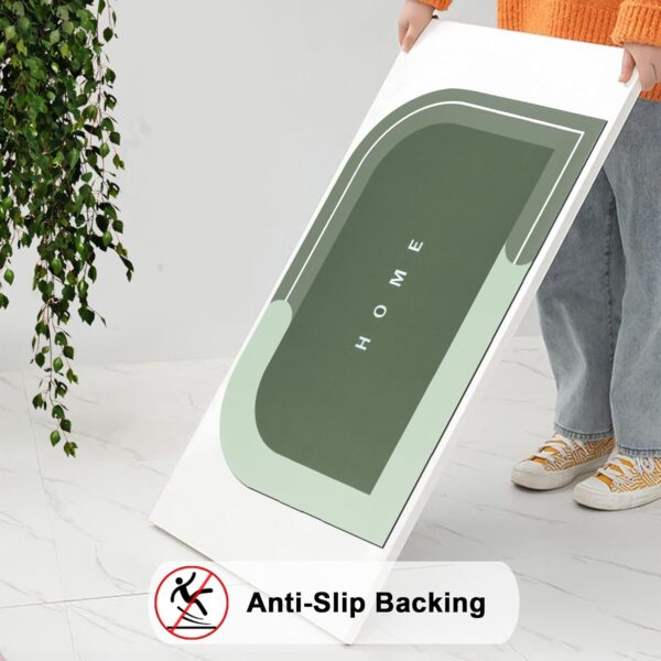 Story@Home Bathroom Mat Set of 2, Anti-Skid Nappa Leather Bathroom mats Water soak, 60x40 cm, Envy Green Solid Design, Kitchen Accessories Items for Home & Bathroom, Perfect Home Decor Items for Hall