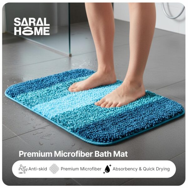 1775842566_SARAL-HOME-EASY-LIVING-Microfiber-Striped-Anti-Skid-Bath-Rectangular-Mats35x50cm-Pack-of-2Turquoise-Pink.jpg SARAL HOME EASY LIVING Microfiber Striped Anti-Skid Bath Rectangular Mats,35x50cm |Pack of 2(Turquoise & Pink)