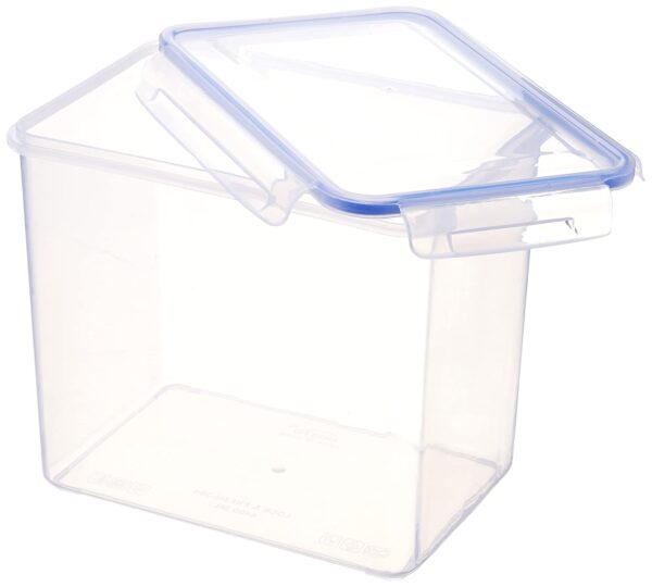ARISTO Lock & Fresh 304 Plastic Storage Container For Storing grains, pulses, rice, wheat etc - 4400 ML, Transparent Clear, large (LOCK&FRESH304) (22 x 15.5 x 19cm)