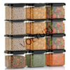 VOLTURI Air Tight Kitchen Containers Set of 6, Kitchen Storage Box for Pulses, Cereals, Grains, Dry Fruits, Pantry Organization, Kitchen Accessories Items for Home, Food Grade (500 ML, Transparent)