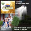 Homehop Solar Light Outdoor Home Waterproof Motion Sensor Wireless 226 LED Wall Lamp for Garden, Balcony, Patio Auto On/Off (Cool White, Pack of 1)