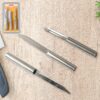 Oblivion Knife for Kitchen Use 3 Pc – Stainless Steel Kitchen Knife Set with Non-Slip Handle & Non-Stick Blades – Multipurpose Utility Knives for Fruits, Vegetables & Meat Cutting & Daily Food Prep