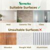 (2-Pack Self Adhesive Bathroom/Kitchen Organiser Shelf Without Drill | Wall Mounted Shelves for Bathroom, Kitchen, Living Room, Toilet | Accessiories with Durable PET Material (Transparent)