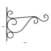 Iron Hooks for Lanterns, Planters, Bird Feeders & Coats – Indoor/Outdoor Wall Brackets – Heavy Duty Hanging Hooks for Home & Garden Decor (Black, Pack of 1)