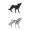 2X Nordic Wolf Figurine Wild Animal Model Crafts for Home Office Decoration