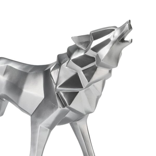 2X Nordic Wolf Figurine Wild Animal Model Crafts for Home Office Decoration