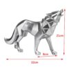 2X Nordic Wolf Figurine Wild Animal Model Crafts for Home Office Decoration