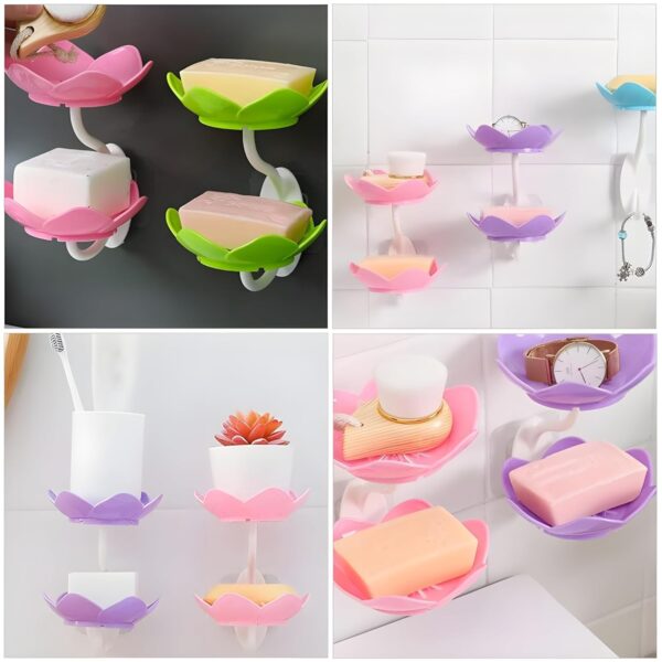 1775876958_Ngel-Wall-Mounted-Drain-Soap-Stand-Double-Layer-Lotus-Flower-Shaped-Soap-Tray-Removable-Soap-Dish-Non-Slip-Storage-Self-Adhesive-Bathroom-Accessories-Soap-Tray.jpg Ngel Wall- Mounted Drain Soap Stand Double Layer Lotus Flower Shaped Soap Tray Removable Soap Dish Non- Slip Storage Self- Adhesive Bathroom Accessories (Soap Tray)