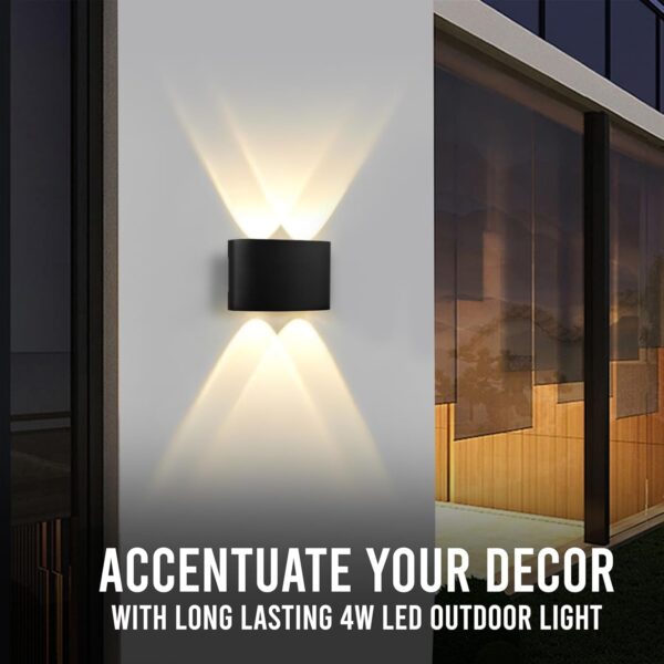 1775878702_Gesto-4W-Waterproof-Led-Wall-Light-for-Home-Decoration-–-Up-Down-2-Way-LED-Wall-Lamp-IP65-Outdoor-Fancy-Wall-Lights-for-BalconyGateElevationGardenPatio-Decorative-Wall-Mount-Light-Pack-of-2.jpg Gesto 4W Waterproof Led Wall Light for Home Decoration – Up Down 2-Way LED Wall Lamp | IP65 Outdoor Fancy Wall Lights for Balcony,Gate,Elevation,Garden,Patio | Decorative Wall Mount Light -Pack of 2