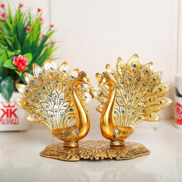 1775880117_KridayKraft-Double-Peacock-Metal-Statue-Lovers-Peacock-Couple-Animal-Showpiece-Figurines-Feng-Shui-as-Table-Top-Figurine-for-Living-Room-Office-Bedroom-Decorative.jpg KridayKraft Double Peacock Metal Statue, Lovers Peacock Couple, Animal Showpiece Figurines, Feng Shui as Table Top Figurine for Living Room, Office, Bedroom, Decorative
