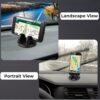 Humble Universal 360° Rotatable Dashboard Mount Smartphone Holder Anti-Slip Silicone Mount for Car, Office & Home Adjustable Stand for Portrait & Landscape Viewing, Black