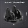 Humble Universal 360° Rotatable Dashboard Mount Smartphone Holder Anti-Slip Silicone Mount for Car, Office & Home Adjustable Stand for Portrait & Landscape Viewing, Black
