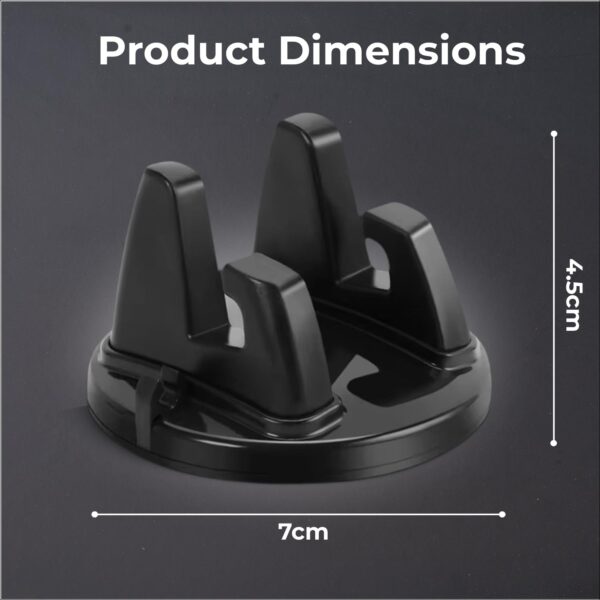 Humble Universal 360° Rotatable Dashboard Mount Smartphone Holder Anti-Slip Silicone Mount for Car, Office & Home Adjustable Stand for Portrait & Landscape Viewing, Black