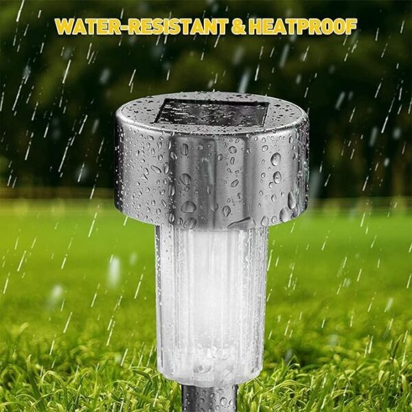 XSOURCE Solar Outdoor Lights, Solar Lights Outdoor Waterproof, Stainless Steel LED Pathway Lights Outdoor Solar Lights Solar Garden Lights for Patio, Lawn, Yard and Landscape (1, Warm White)