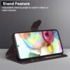 Pikkme Samsung Galaxy A71 Flip Case Leather Finish | Inside TPU with Card Pockets | Wallet Stand and Shock Proof | Magnetic Closing | Complete Protection Flip Cover for Samsung Galaxy A71 (Coffee)