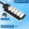 LITVERSE 300W Solar Wall Mount Street Light, IP67 Waterproof with Remote & Motion Sensor. Dusk to Dawn 6500K Cool White LED Flood lamp, Durable ABS Alloy Body for Home, Garden, Yard, gate & Parking