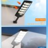 LITVERSE 300W Solar Wall Mount Street Light, IP67 Waterproof with Remote & Motion Sensor. Dusk to Dawn 6500K Cool White LED Flood lamp, Durable ABS Alloy Body for Home, Garden, Yard, gate & Parking