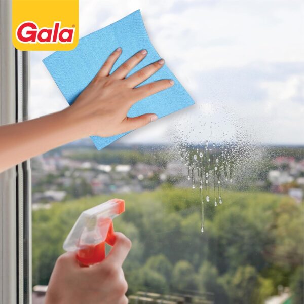 Gala Actifiber Kitchen Sponge Cloth for Table Tops and Glass Wipe (Combination of Microfiber and PVA Cloth) 3 Pcs,Multicolor