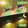 Riveira Solar Deck Lights Outdoor - Waterproof Solar Powered Step LED Light - Solar Wall Mount Fence Lamp Outdoor Lights for Deck, Step, Railing, Patio, Garden, Stair, Yard and Driveway Path(4pcs)