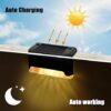 Riveira Solar Deck Lights Outdoor - Waterproof Solar Powered Step LED Light - Solar Wall Mount Fence Lamp Outdoor Lights for Deck, Step, Railing, Patio, Garden, Stair, Yard and Driveway Path(4pcs)