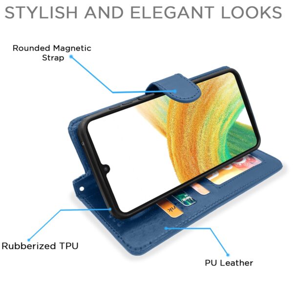 1775913237_Pikkme-Samsung-Galaxy-A33-5G-Flip-Cover-PU-Leather-Finish-360-Protection-Wallet-Stand-Strong-Magnetic-Flip-Case-for-Samsung-Galaxy-A33-5G-Blue.jpg Pikkme Samsung Galaxy A33 5G Flip Cover | PU Leather Finish | 360 Protection | Wallet & Stand | Strong Magnetic Flip Case for Samsung Galaxy A33 5G (Blue)