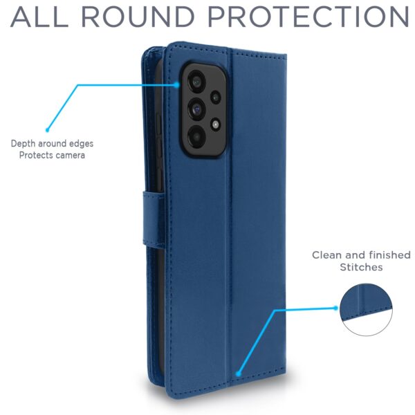 1775913238_Pikkme-Samsung-Galaxy-A33-5G-Flip-Cover-PU-Leather-Finish-360-Protection-Wallet-Stand-Strong-Magnetic-Flip-Case-for-Samsung-Galaxy-A33-5G-Blue.jpg Pikkme Samsung Galaxy A33 5G Flip Cover | PU Leather Finish | 360 Protection | Wallet & Stand | Strong Magnetic Flip Case for Samsung Galaxy A33 5G (Blue)