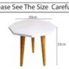 UHUD CRAFTS Beautiful Antique Wooden Fold-able Side Table/End Table/Plant Stand/Stool Living Room Kids Play Furniture Table Round Shape