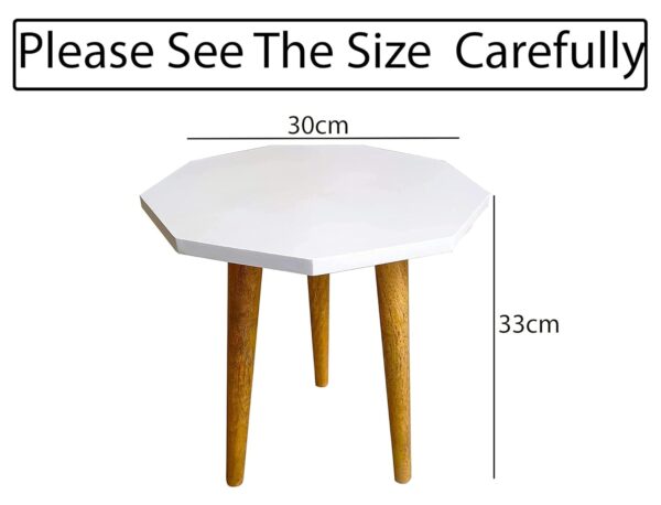 UHUD CRAFTS Beautiful Antique Wooden Fold-able Side Table/End Table/Plant Stand/Stool Living Room Kids Play Furniture Table Round Shape
