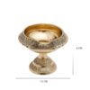 Brass Deepak with Stand - Set of 2 Gold Diya for Diwali Puja, Standard Size, Traditional Indian Design, Home Decor, Festive Lighting, Ideal Gift (Stand Diya)