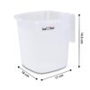 Nayasa Rimmy Plastic Bucket Set for Bathroom | 18 Liters Bucket & 1.5 Liters Mug | Bathroom Set of 3 | Bathroom Accessories Set | Bathroom Bucket Set | Bucket and Mug with Stool | Transparent