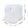 Nayasa Rimmy Plastic Bucket Set for Bathroom | 18 Liters Bucket & 1.5 Liters Mug | Bathroom Set of 3 | Bathroom Accessories Set | Bathroom Bucket Set | Bucket and Mug with Stool | Transparent