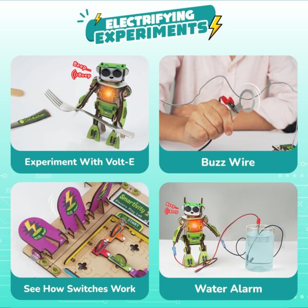 Smartivity Electricity Kit for Kids 8-14 Years Old I 8+ Circuit Experiments & DIY Electric Robot with Light and Sound | Science Project Kit I Birthday Gift Boys & Girls 8-9-10-11-12-13-14 Years