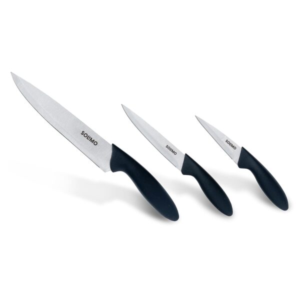 Amazon Brand - Solimo Classic Stainless Steel 3-Piece Knife Set