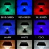 kh Solar Main Gate Pillar Light 34LEDs, RGB Multicolour Modes (Cool White, Warm White, Warm, RGB), Remote Control, IP65 Waterproof ABS Outdoor Garden & Pathway Lighting