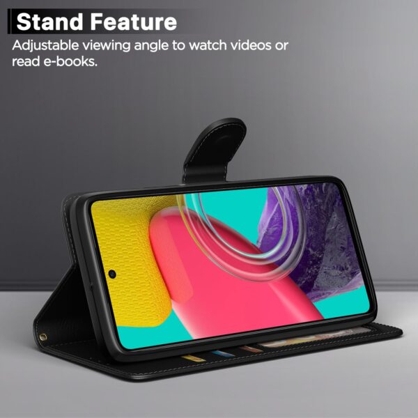 1775944037_Pikkme-Samsung-Galaxy-M53-5G-Flip-Case-Leather-Finish-Inside-TPU-with-Card-Pockets-Wallet-Stand-and-Shock-Proof-Magnetic-Closing-Complete-Protection-Flip-Cover-Black.jpg Pikkme Samsung Galaxy M53 5G Flip Case Leather Finish | Inside TPU with Card Pockets | Wallet Stand and Shock Proof | Magnetic Closing | Complete Protection Flip Cover (Black)