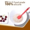AGARO Silicone Spatula Set of 6, Large Heat Resistant Spatula for Cooking, Baking and Mixing, Non-Stick Cookware for Kitchen, BPA Free, Seamless Design, Deluxe, Red.