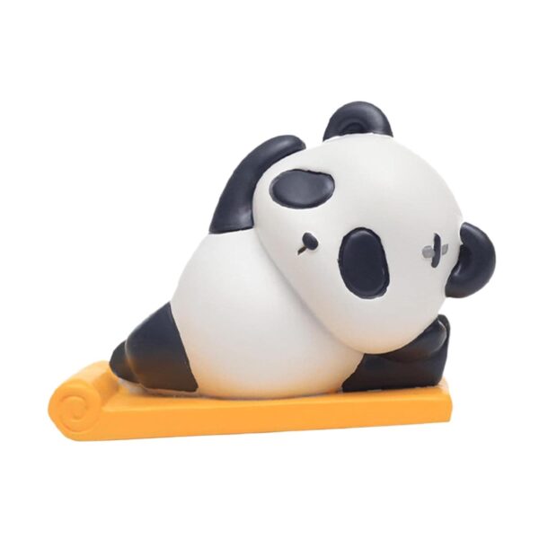 5xResin Panda Statue Model Toys Ornament Doll for Desktop Birthday Decor Yoga