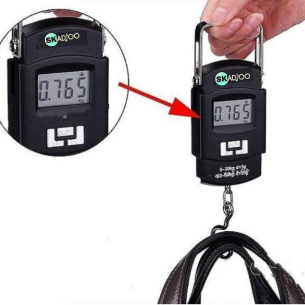 Thermomate Electronic 50Kgs Digital Luggage Weighing Scale, weight machine for Home kitchen Digital weighing hook scale, Kitchen weighing scale kitchen, Weight machine, kitchen scale 50kg.Black