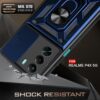 AIBEX® Back Cover Compatible for Realme P4X 5G | D10 Tough Armor Case | Sliding Camera Shield | 360° Protection | Kickstand Ring Holder | Military-Grade Bumper Case - Blue