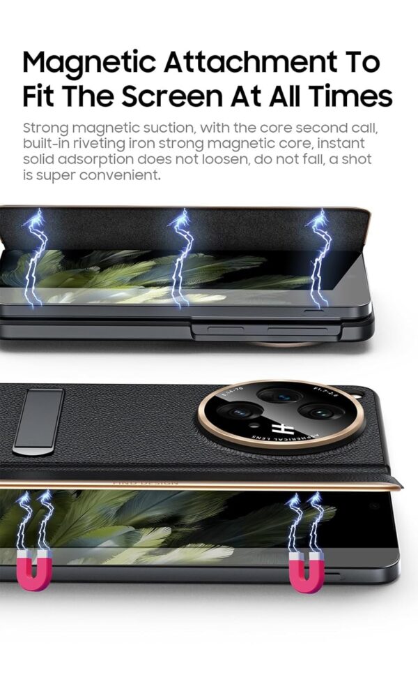 1775979035_Midkart-Magnetic-Leather-Flip-Cover-with-Hinge-Protection-Compatible-with-OnePlus-Open-Release-2023-Hard-PC-Built-in-Kickstand-Camera-Protection-Case-Black.jpg Midkart Magnetic Leather Flip Cover with Hinge Protection Compatible with OnePlus Open (Release 2023) Hard PC Built-in Kickstand Camera Protection Case, Black